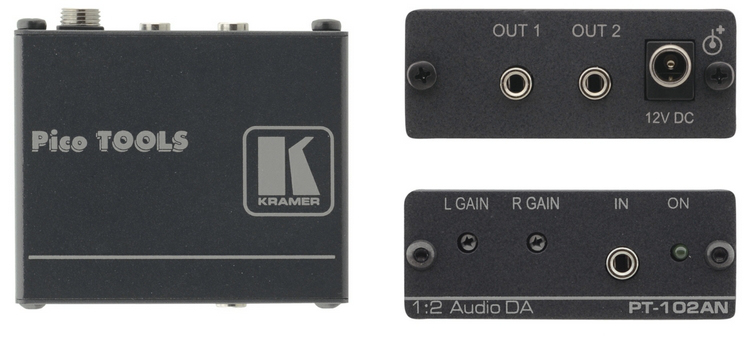 Kramer Electronics PT-102AN audio amplifier 2.0 channels Black
