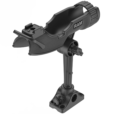 RAM Mounts RAM ROD HD Fishing Rod Holder with Bulkhead/Flat Surface Base