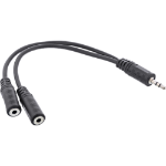 InLine 3.5mm Jack Y-Cable male to 2x 3.5mm jack female Stereo 1m