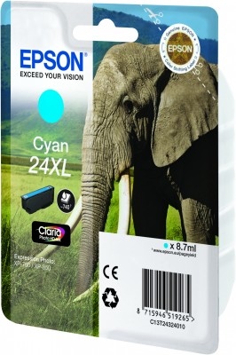 Epson C13T24324010/24XL Ink cartridge cyan high-capacity. 500 pages 8.