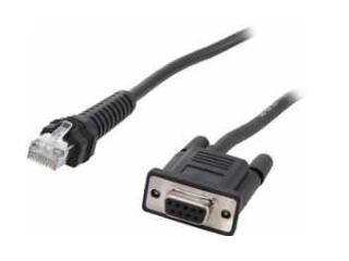 Image of Zebra CBA-RF5-S07ZAR serial cable Black 0.82296 m DB-9 RJ-45