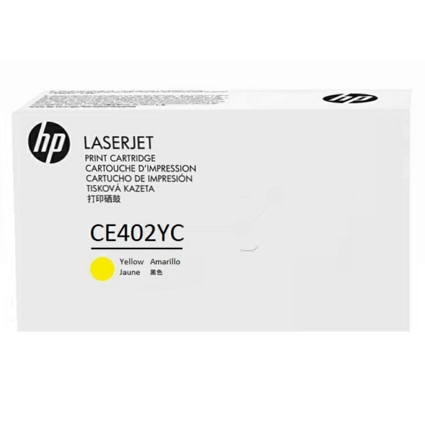 HP CE402YC/507A Toner cartridge yellow extra High-Capacity Contract, 7.8K pages ISO/IEC 19798 for HP LaserJet EP 500