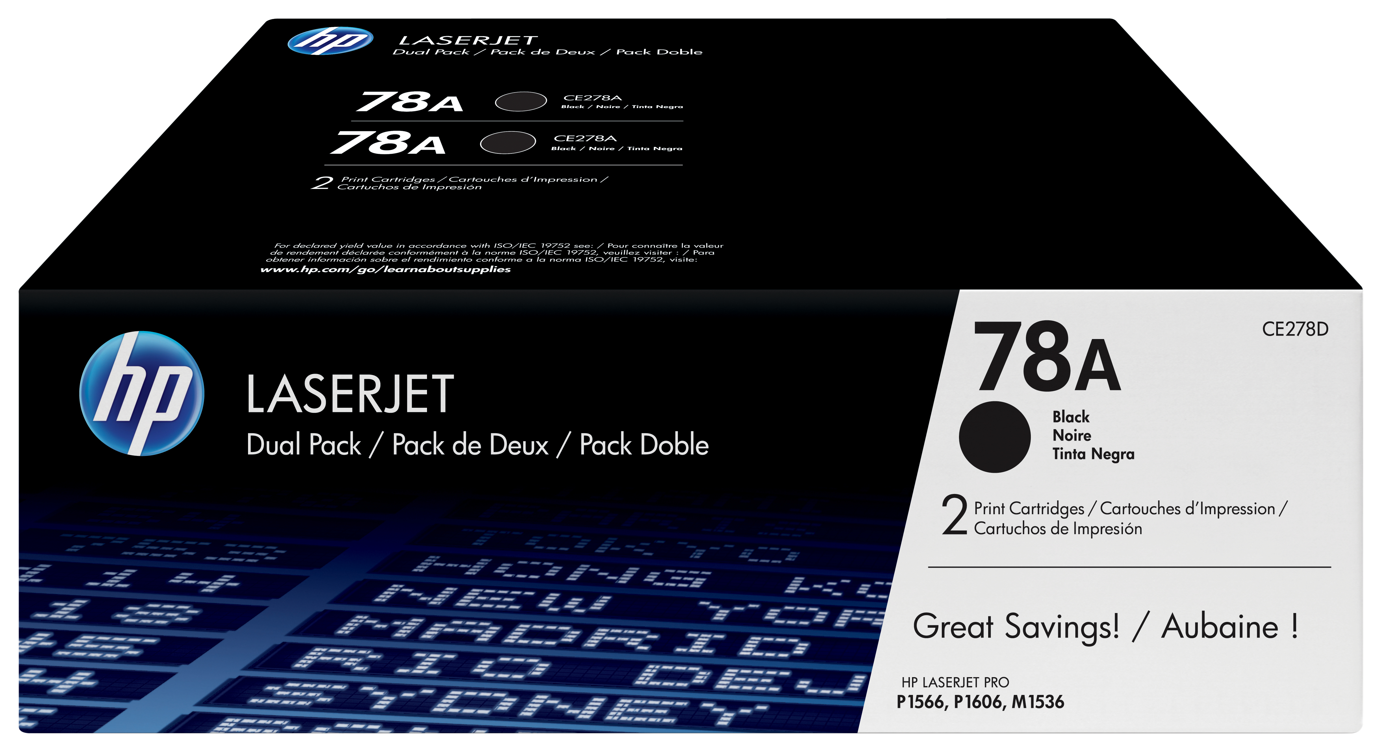 Image of HP CE278AD/78A Toner cartridge black twin pack, 2x2.1K pages/5%...