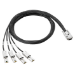 HPE StoreEver Mini-SAS High Density to 4-lane Mini-SAS External Fanout 4m Cable Svart, Silver