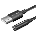 Vention AUDIO CONVERTER USB-A to 1x3.5mm 1.0m Cable Braided CVEBF
