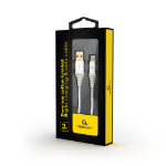 Gembird CC-USB2B-AMLM-2M-BW2 Lightning-kabel Zilver, Wit
