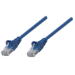 Intellinet Network Patch Cable, Cat6, 0.25m, Blue, Copper, S/FTP, LSOH / LSZH, PVC, RJ45, Gold Plated Contacts, Snagless, Booted, Lifetime Warranty