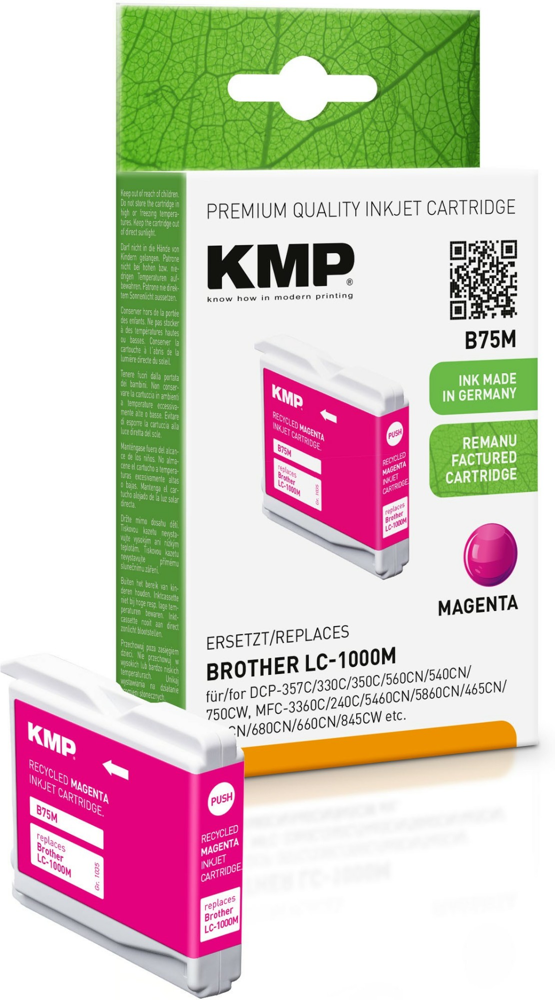 KMP B75M ink cartridge 1 pc(s) Compatible Magenta