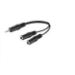 Microconnect 3.5mm - 2 x 3.5mm, M/F audio cable 0.2 m Black