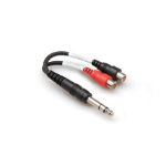 Hosa Technology YPR-102 audio cable 6.35mm TRS 2 x RCA Black