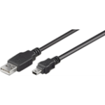 Microconnect USBAMB510 USB cable 10 m USB 2.0 USB A Mini-USB B Black