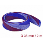 DeLOCK Braided Sleeve stretchable 2 m x 38 mm blue-red-white