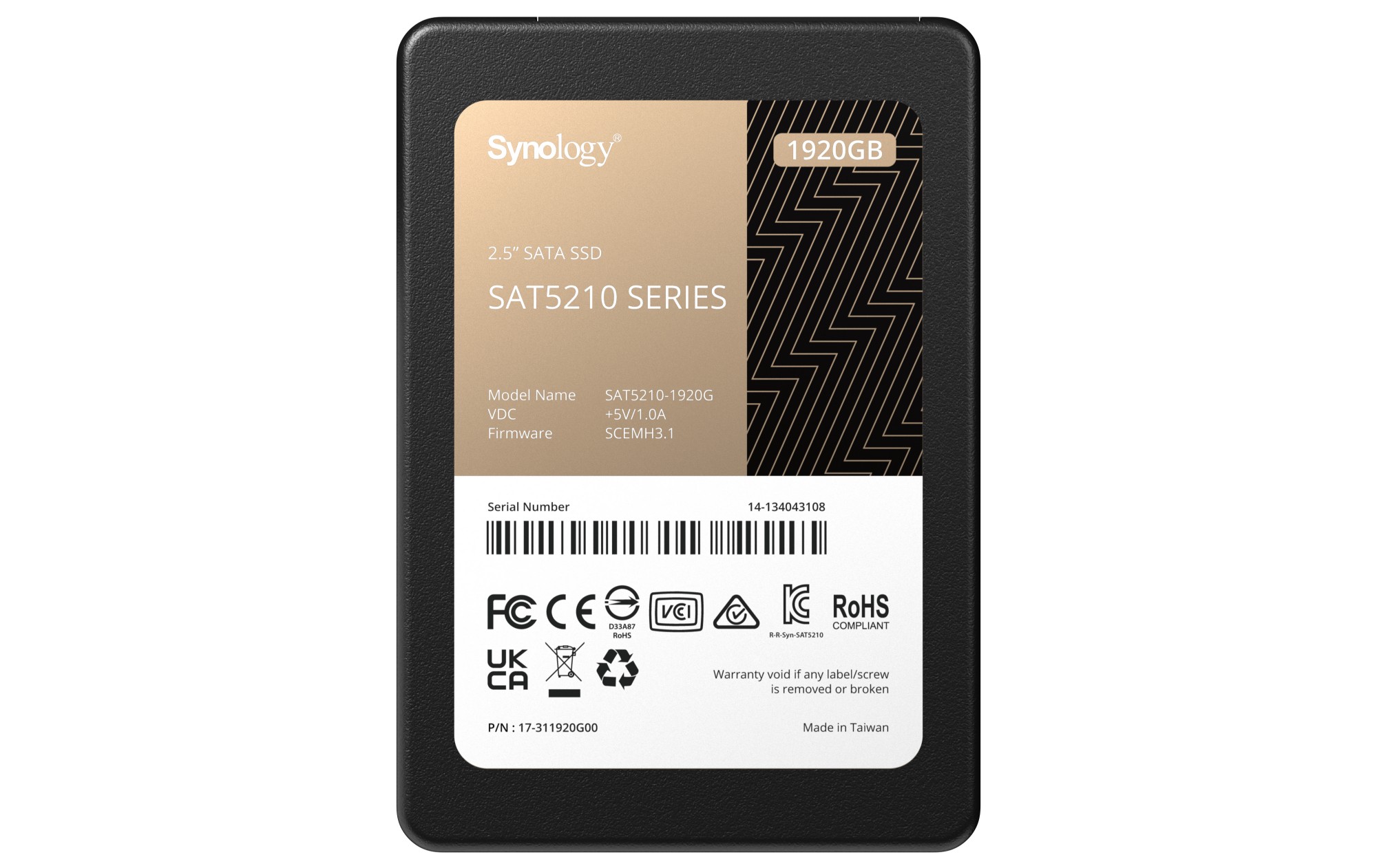 Synology SSD 2.5” SATA 1920GB 2.5" Serial ATA III
