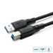 Microconnect USB3.0AB1B-LSZH USB cable USB 3.2 Gen 1 (3.1 Gen 1) 1 m USB A USB B Black