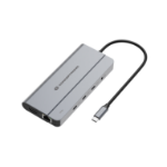 Conceptronic DONN34G laptop dock & poortreplicator Bedraad USB 3.2 Gen 2 (3.1 Gen 2) Type-C Grijs