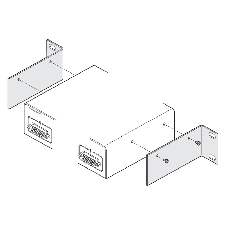 ADDER Universal rackmount kit for 1U products including analogue secur