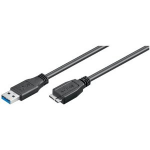 Microconnect USB3.0AB05MICRO USB cable 0.5 m USB 3.2 Gen 1 (3.1 Gen 1) USB A Micro-USB B Black