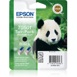 Epson C13T05014220/T0501 Ink cartridge black twin pack Blister Radio Frequency 15ml Pack=2 for Epson Stylus Color 400/440/500/750/Photo 1200