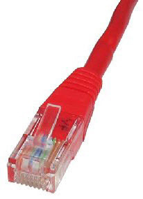 Cables Direct 0.5m CAT5e UTP networking cable Red