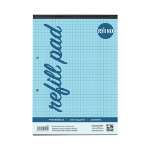 Rhino A4 Blue Paper Refill Pad 100 Page 7mm Squared (Pack of 36)