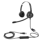 JLC JLCPILHS headphones/headset Wired Head-band Office/Call center USB Type-A Black