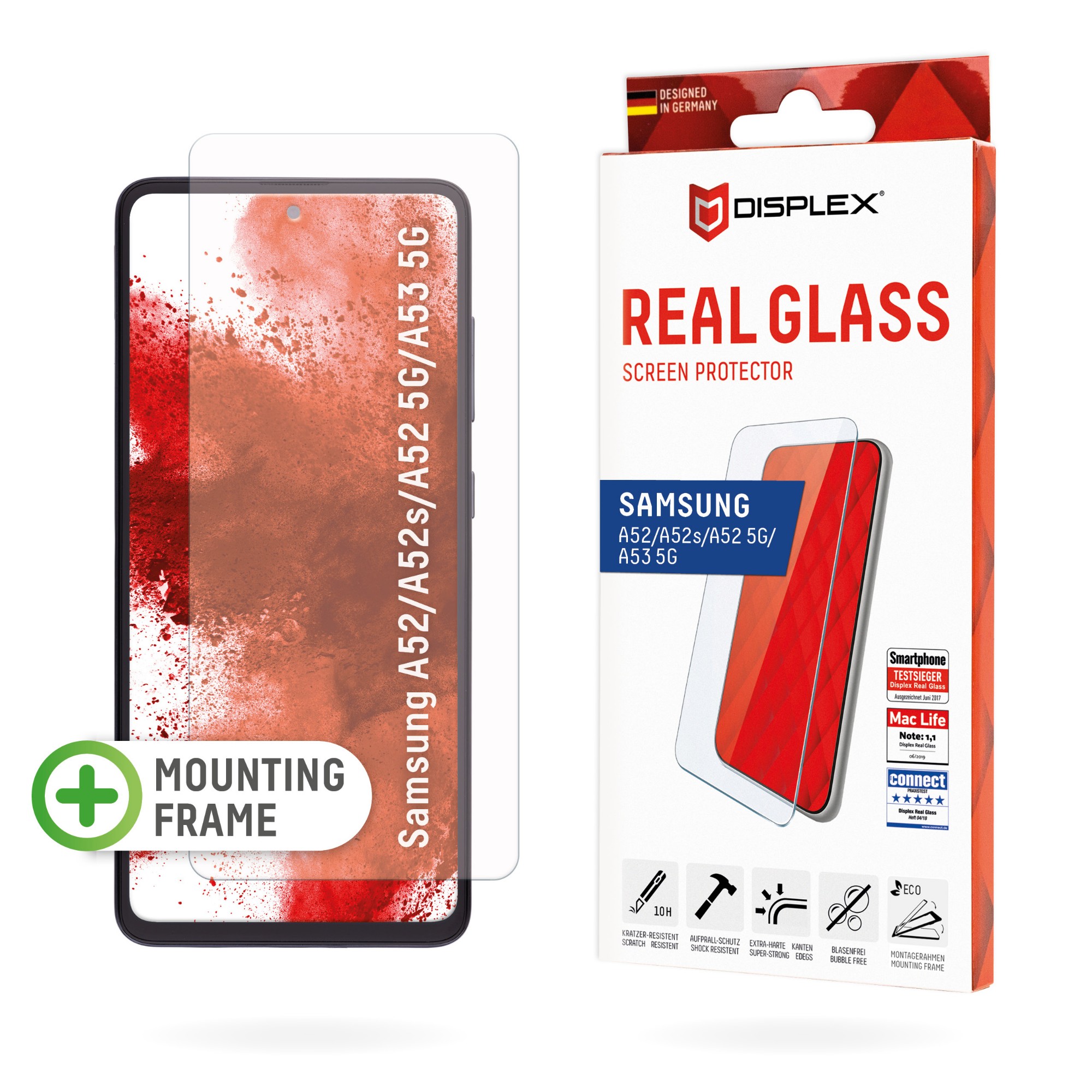 01389 E.V.I. DISPLEX Real Glass 2D Samsung A52