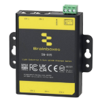 Brainboxes SW-005 network switch Unmanaged L2 Fast Ethernet (10/100) DIN rail Black, Green