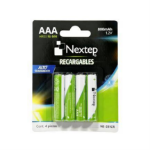 NEXTEP Pila Nextep NE-281CR  Recargable Triple A (AAA) de 1 - 2 voltios 800 mAh 4 piezas presentación Blister HR03 NiMH 1.2V