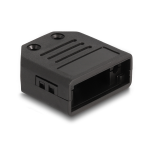 DeLOCK D-Sub Housing for 9 pin male / female plastic housing with strain relief black