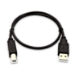 V7 Black USB Cable USB 2.0 A Male to USB 2.0 B Male 0.5m 1.6ft