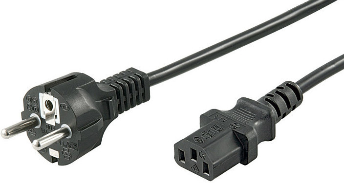 Microconnect PE020410 power cable Black 1 m CEE7/7 C13 coupler