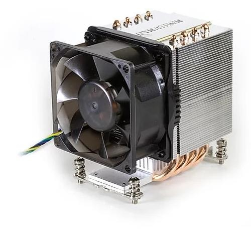 Inter-Tech A-19 Processor Cooler 8 cm Aluminium. Black
