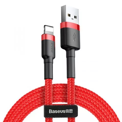 EU Product - Cafule USB-A to Lightning Cable QC 3.0, 2A, 3m - Red thumbnail