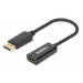 Manhattan DisplayPort 1.2 to HDMI Active Adapter, 4K@60Hz, 15cm, Male to Female, DP With Latch, Black, Not Bi-Directional, Three Year Warranty, Polybag