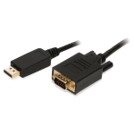 2-Power CAB0034A video cable adapter 1 m HDMI Type A (Standard) VGA (D-Sub) Black