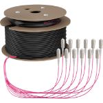 EFB Elektronik O8341S190OM4 InfiniBand en Glasvezelkabel 190 m 12x SC U-DQ(ZN) BH Beige, Zwart, Magenta