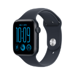 Apple Watch SE (3nd generation) SE 3 GPS + Cellular 44mm Midnight Aluminium Case with Navy Blue Sport Band - S/M