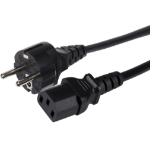 Maplin Power Lead IEC C13 3pin Plug Female to EU Schuko Plug 1.7m (Not Fused)