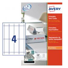 Avery Printable Tent Card 120x45mm 4 Per Sheet 190gsm White (Pack 40)