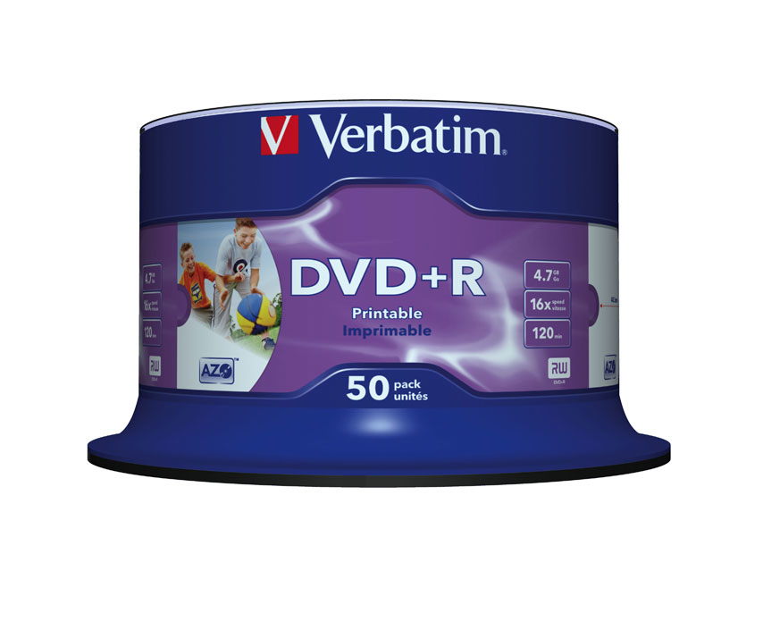 Image of Verbatim DVD+R Wide Inkjet Printable No ID Brand