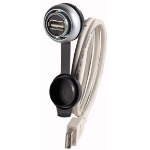 Eaton M22-USB-SA socket-outlet USB A Black, Silver, White