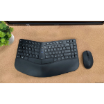 Accuratus Contour Multidevice Wireless - Bluetooth & RF Wireless Sculptured Ergonomic Split Key Multimedia Keyboard with Reverse Tilt. Powered via 2 x AAA batteries (not included)