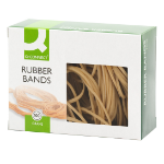 Q-CONNECT Rubber bands Natural – assorted sizes – Box 100g