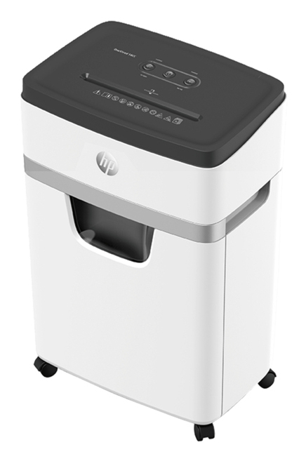 HP OneShred 18CC paper shredder Particle-cut shredding 65 dB 22 cm White, Black
