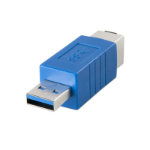 Lindy 71270 tussenstuk voor kabels USB A USB B Blauw