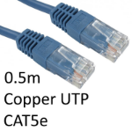 TARGET RJ45 (M) to RJ45 (M) CAT5e 0.5m Blue OEM Moulded Boot Copper UTP Network Cable
