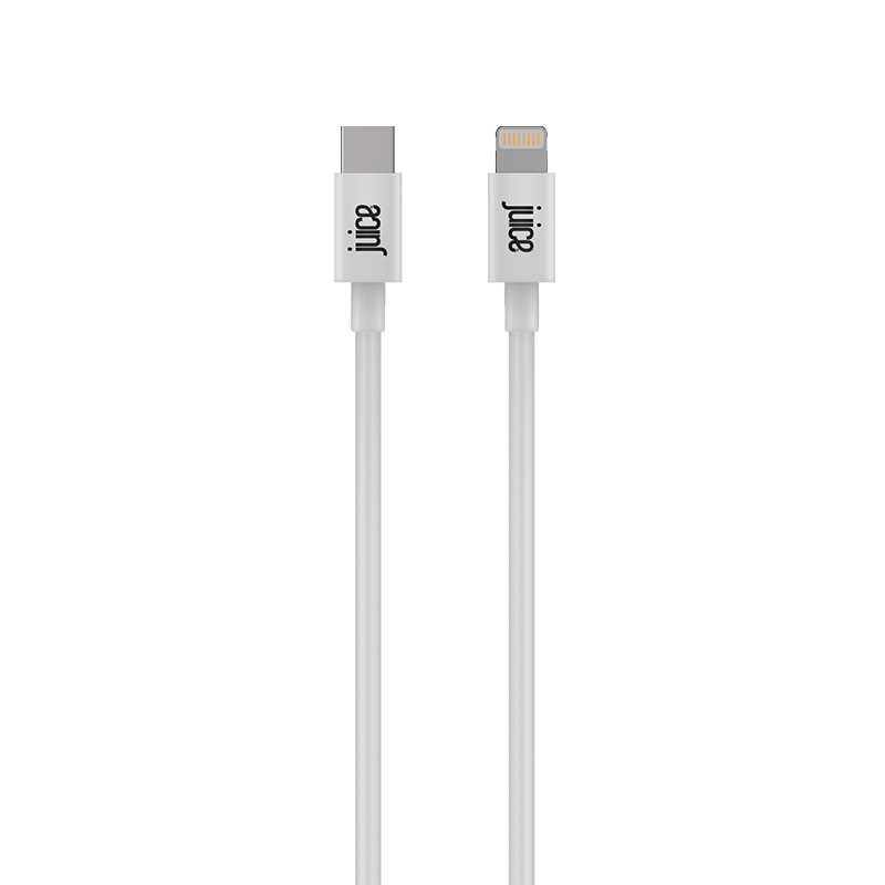 Photos - Cable (video, audio, USB) Juice JUI-CABLE-LIGHT-TYPEC-1M-RND-WHT lightning cable White JUICBLLGTTYPE 