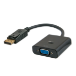 Savio CL-90 video cable adapter 0.2 m DisplayPort VGA (D-Sub) Black