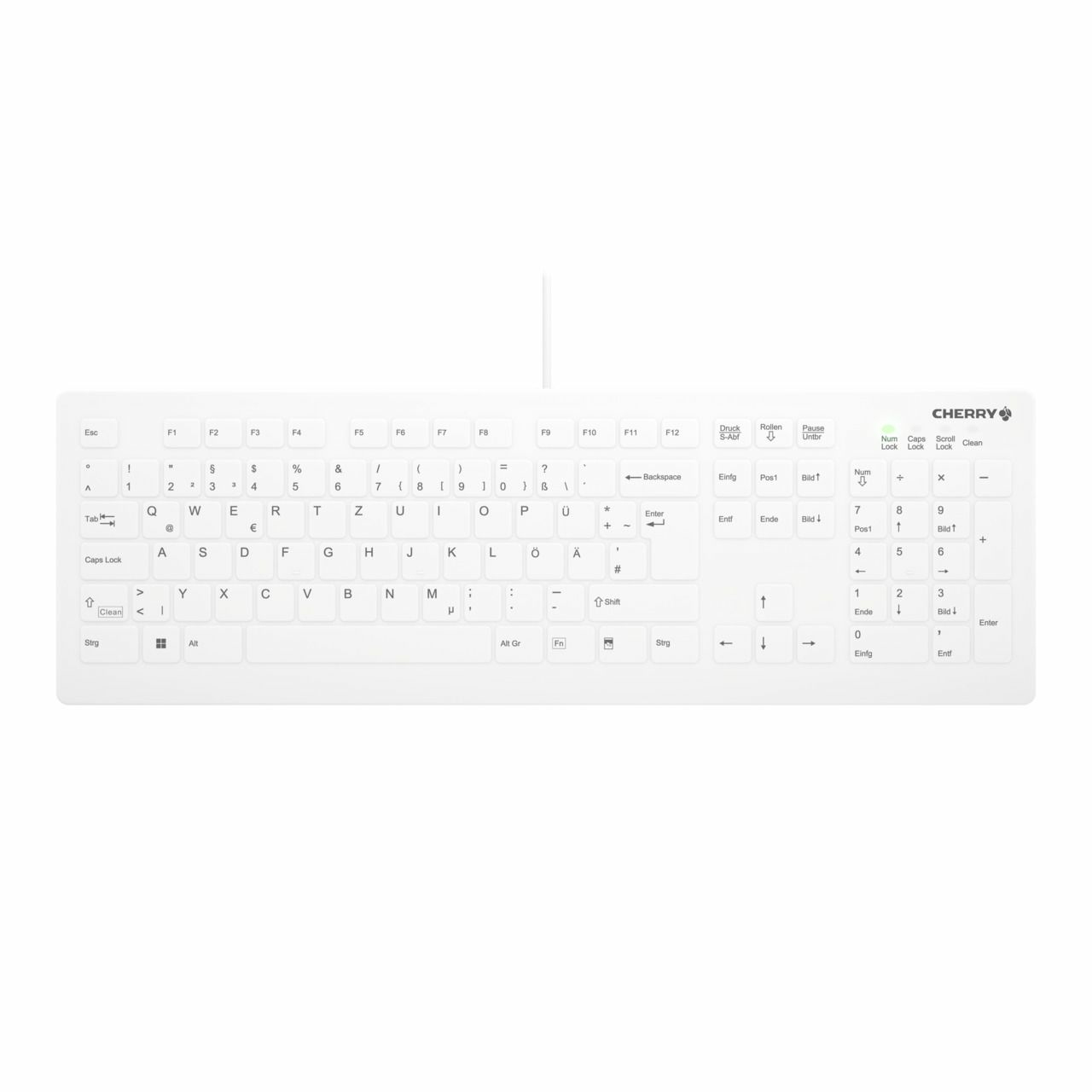 Contour Design Active Key AK-C8112 keyboard Medical USB QWERTZ German White
