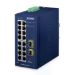 PLANET IP30 Industrial L2/L4 16-Port Managed L2/L4 Gigabit Ethernet (10/100/1000) Blue